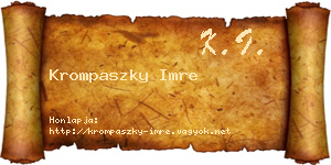 Krompaszky Imre névjegykártya