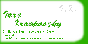 imre krompaszky business card